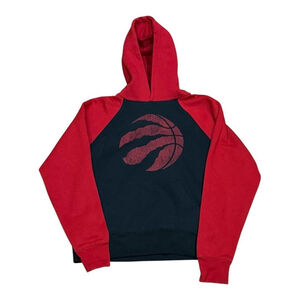 Toronto Raptors Hoodie Mens Medium Black Red NBA Basketball Pullover Fleece